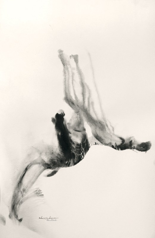 "Ceiba". Uryan Lozano. Impronta de grafito líquido sobre papel. Colección. Medio Cielo estudio.